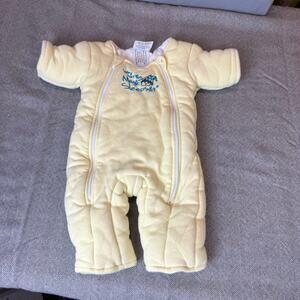 Magic Merlin Baby Sleepsuit Sleep Suit Swaddle Yellow Cream Small S 3-6 Months